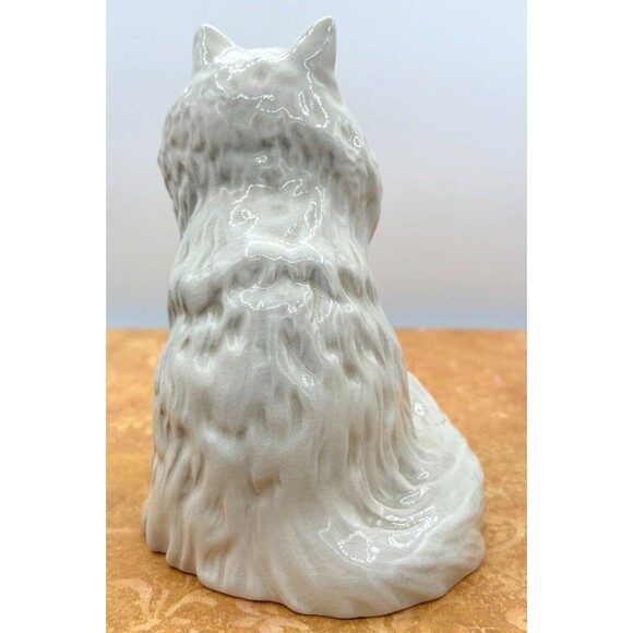 Beswick England Persian White Seated Cat Figurine #1880 Albert Hallam 5.25"h VTG - Picture 4 of 16
